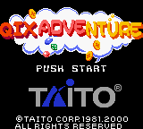 Qix Adventure title screen for GameBoy Color